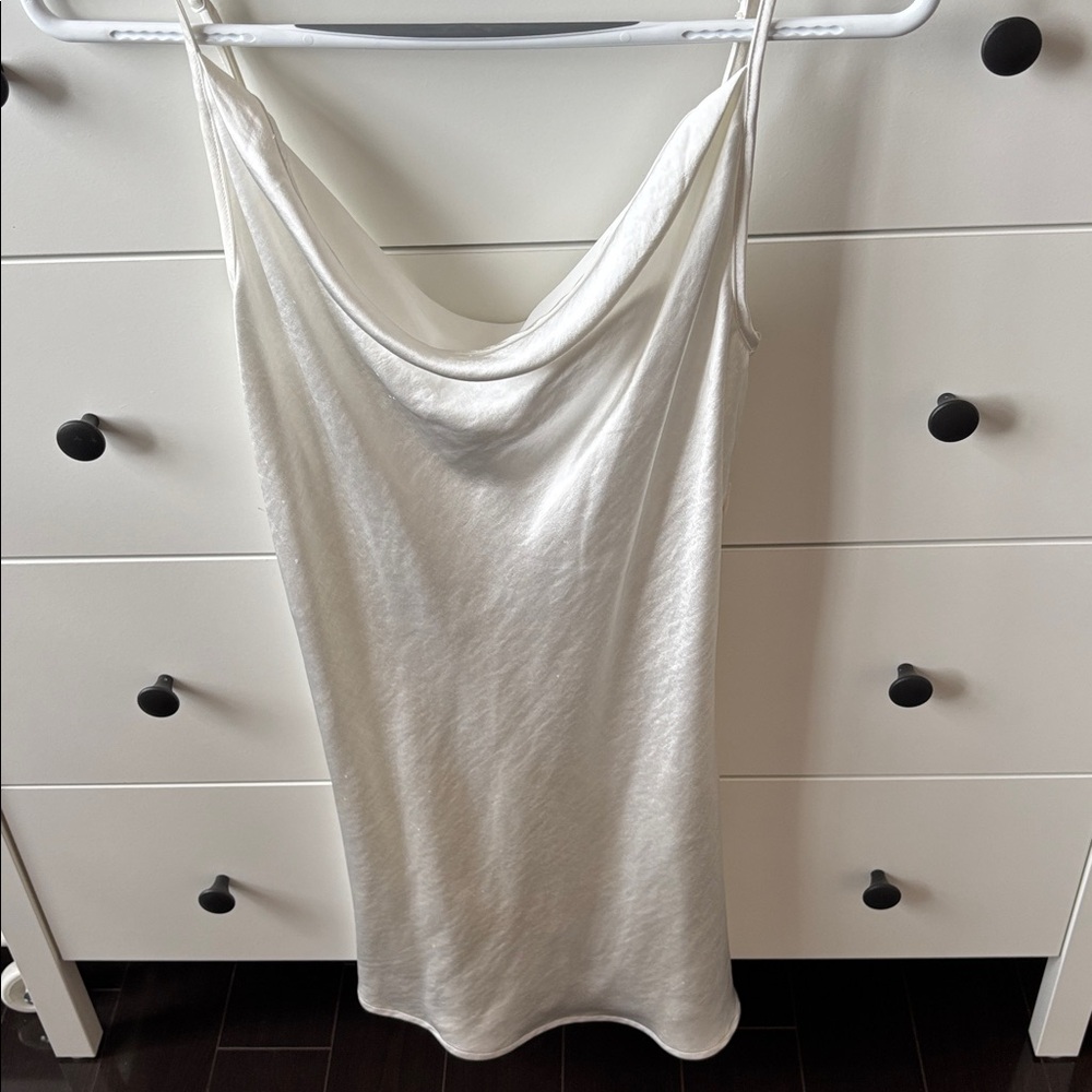 Motel Rocks Elegant White Satin Slip Dress